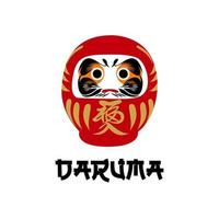 poupée daruma culture japonaise traditionnelle illustration vectorielle vecteur