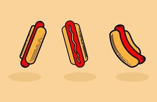 illustrations de hot-dog arbre vecteur