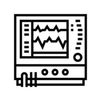 illustration vectorielle de l'icône de la ligne du moniteur de fréquence cardiaque vecteur