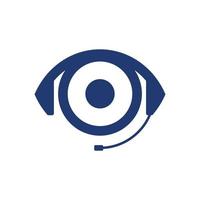 logo de podcast pour les yeux vecteur