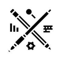 stratégie de contenu glyphe icône illustration vectorielle vecteur