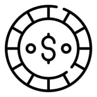 dollar, icône de pièce de monnaie, dessin vectoriel Icône du jour de l'indépendance des États-Unis.