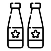 bouteille de boisson, icône de boisson, conception vectorielle icône du jour de l'indépendance des États-Unis. vecteur