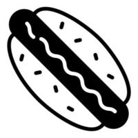 icône de hot-dog, conception vectorielle icône du jour de l'indépendance des États-Unis. vecteur
