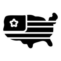 icône de carte des États-Unis, conception vectorielle icône du jour de l'indépendance des États-Unis. vecteur