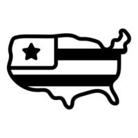 icône de carte des États-Unis, conception vectorielle icône du jour de l'indépendance des États-Unis. vecteur
