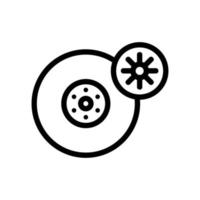 vecteur d'icône de pneu. illustration de symbole de contour isolé