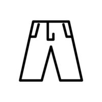 vecteur d'icône de pantalon. illustration de symbole de contour isolé