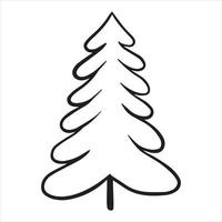 dessin vectoriel dans le style de doodle. Sapin de Noël. dessin simple d'un arbre de noël abstrait.