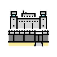 prison bâtiment couleur icône illustration vectorielle vecteur