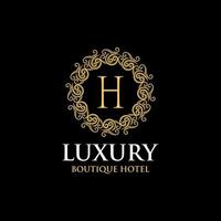 modèle de logo de luxe en vecteur pour restaurant, redevance, boutique, café, hôtel, héraldique, bijoux, mode et autres illustrations vectorielles