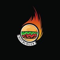 modèle de vecteur de conception de logo de hamburger. restauration rapide