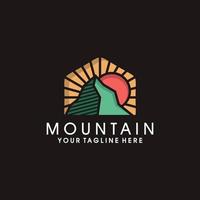 modèle de vecteur de conception de logo de montagne