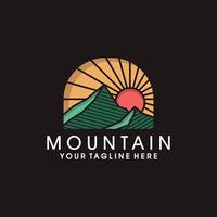 modèle de conception de logo de montagne vecteur