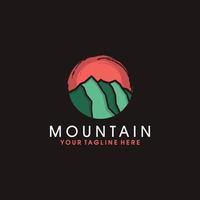 modèle de vecteur de conception de logo de montagne