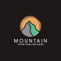 modèle de vecteur de conception de logo de montagne