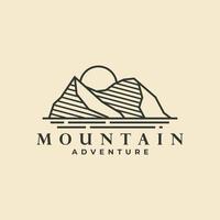 modèle de conception de logo de montagne vecteur