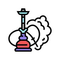 narguilé fumée couleur icône illustration vectorielle vecteur