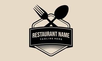 vecteur de modèle de conception de logo de restaurant