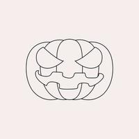 page de coloriage de citrouille d'halloween pour les enfants illustration vectorielle vecteur