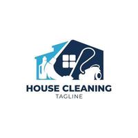 logo de nettoyage à domicile, adapté aux services de nettoyage immobilier vecteur