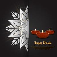 vecteur de fond design moderne happy diwali festival