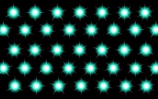 les étoiles à effet de lumière rougeoyante de vecteur éclatent d'étincelles sur l'illustration vectorielle de fond noir.