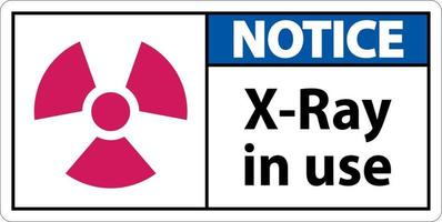 avis signe x-ray en cours d'utilisation sur fond blanc vecteur