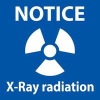 avis signe x-ray radiation sur fond blanc vecteur