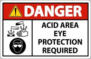 danger zone acide protection oculaire obligatoire signe avec signe vecteur