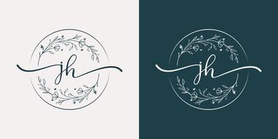 logo dessiné à la main d'élément floral botanique avec fleur et feuilles sauvages. logo pour spa et salon de beauté, boutique, magasin bio, mariage, designer floral, intérieur, photographie, cosmétique. vecteur