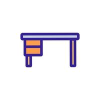 vecteur d'icône de table. illustration de symbole de contour isolé