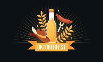 fond de festival de bière oktoberfest réaliste peut être utilisé pour le modèle daffiche vecteur