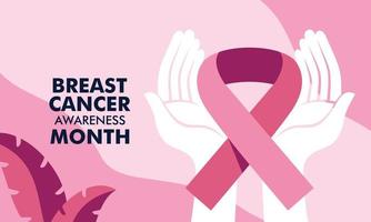 mois de sensibilisation au cancer du sein de divers groupes de femmes ethniques avec ruban de soutien rose concep