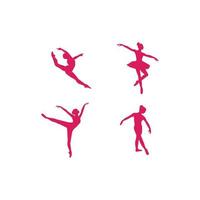 logo de ballet. conception de modèle d'illustration vectorielle. vecteur