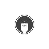 icône hdmi. modèle de conception d'illustration vectorielle. vecteur