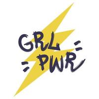 illustration vectorielle de slogan girl power vecteur