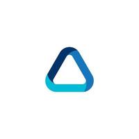 logo triangulaire abstrait vecteur