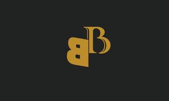 alphabet lettres initiales monogramme logo bb vecteur