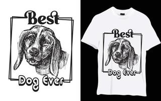 conception de t-shirt pour chien vecteur