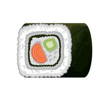 rouleau de sushi japonais vecteur