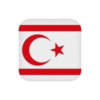drapeau de la république turque de chypre du nord, couleurs officielles. illustration vectorielle. vecteur