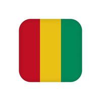 drapeau de la guinée, couleurs officielles. illustration vectorielle. vecteur