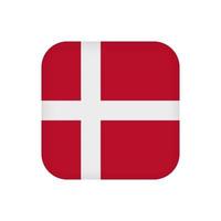 drapeau du danemark, couleurs officielles. illustration vectorielle. vecteur