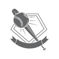 étiquette de sport de baseball vecteur