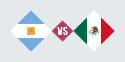 concept de drapeau argentine vs mexique. illustration vectorielle. vecteur