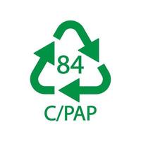 symbole de recyclage des composites 84 c pap. illustration vectorielle vecteur