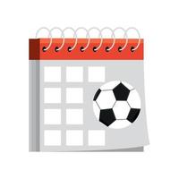 rappel du calendrier de football vecteur