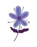 jolie fleur violette nature vecteur