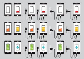 Vector d'icônes de chargeur de téléphone